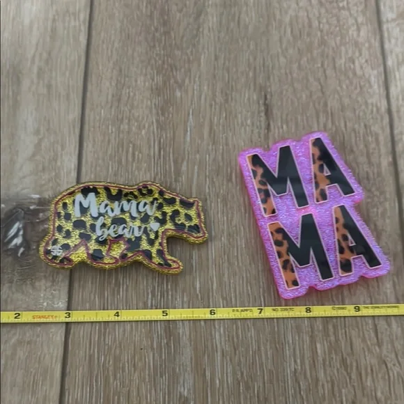 Simply Southern MAMA Tote Charms Glittery, set of 2 - Picture 2 of 4